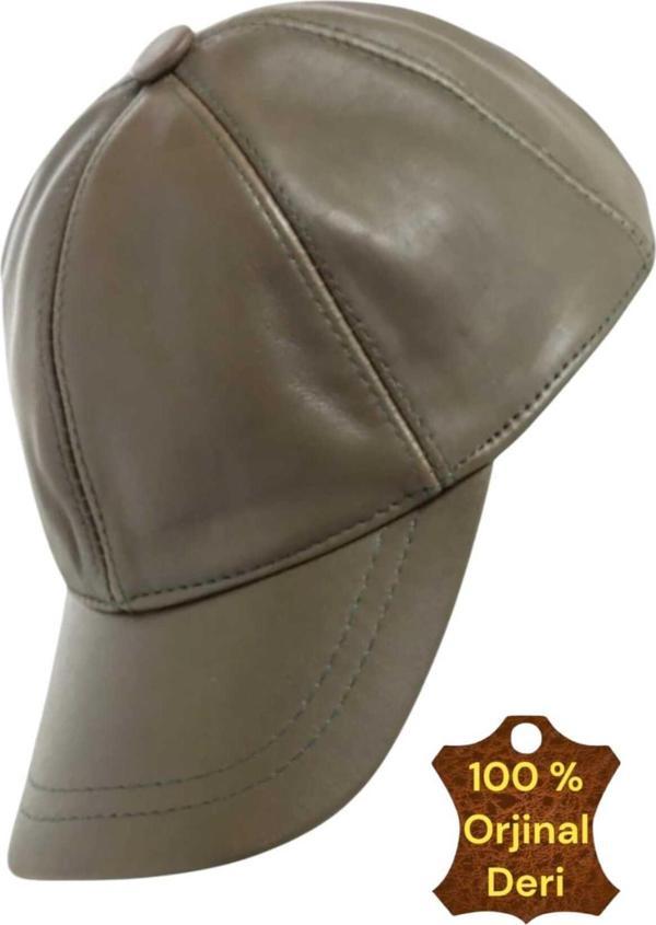 Unisex %100 Deri Arkadan Ayarlanabilir Baseball Kep Şapka - Image 1