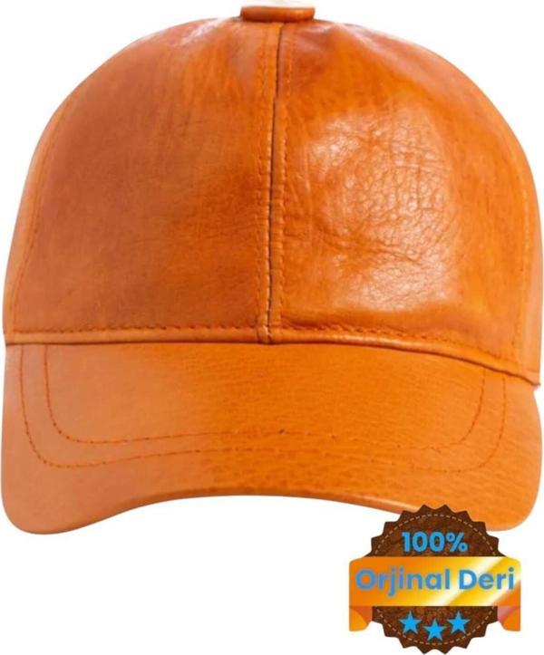 Unisex %100 Deri Arkadan Ayarlanabilir Baseball Kep Şapka - Image 1
