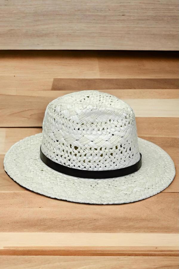 Unisex Yazlık Organik Örme Hasır Fötr Şapka - Image 1
