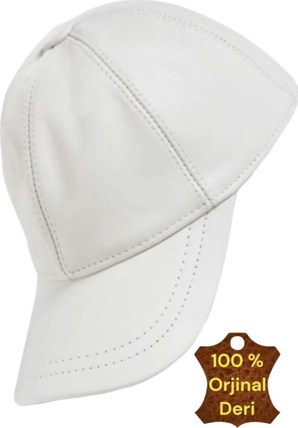 Unisex %100 Deri Arkadan Ayarlanabilir Baseball Kep Şapka - Image 1