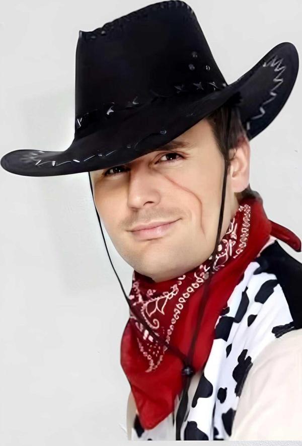 Unisex Süet Kovboy Şapka - Image 1