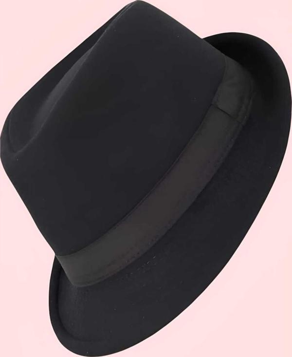 Unisex Siyah Fötr Şapka Michael Jackson Şapkası - Image 1