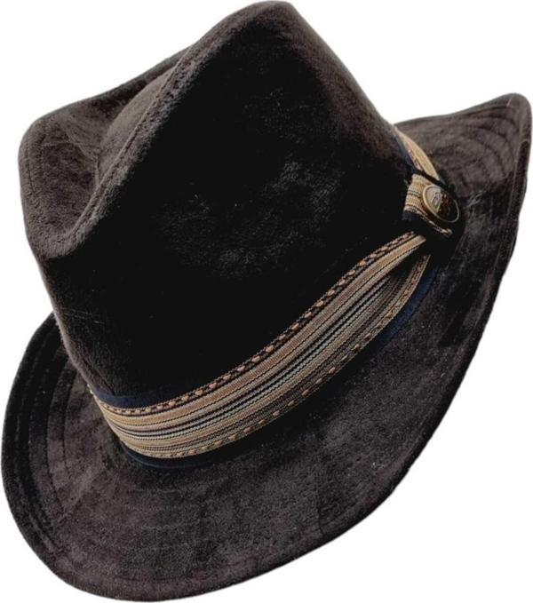 Unisex Nubuk Kovboy Fötr Şapka - Image 1