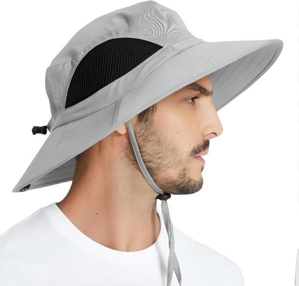 Unisex Yazlık Geniş Kenarlı Maxi Boy Fileli Katlanabilir Safari Outdoor Plaj Şapkası - Image 1