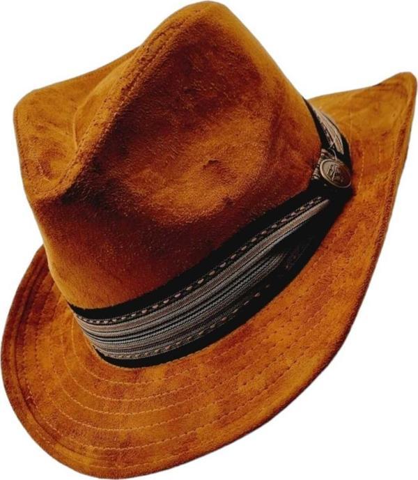 Unisex Nubuk Kovboy Fötr Şapka - Image 1