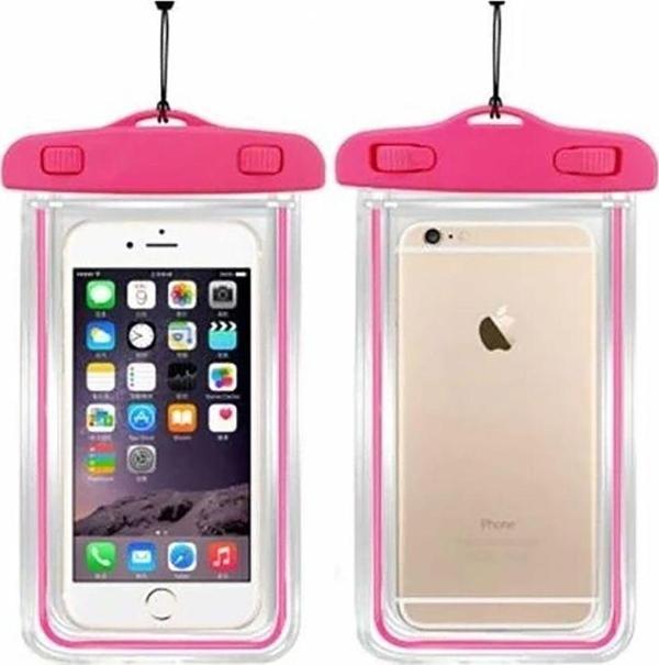 Sea Horse Su Geçirmez Telefon Kılıfı Kilitli Pembe - Image 1