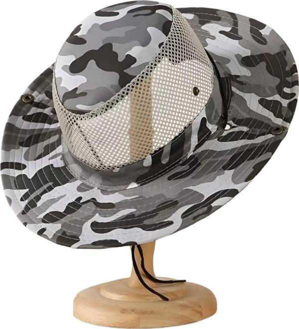 Unisex Kalıbı Bozulmayan Fileli Safari Şapka - Image 1