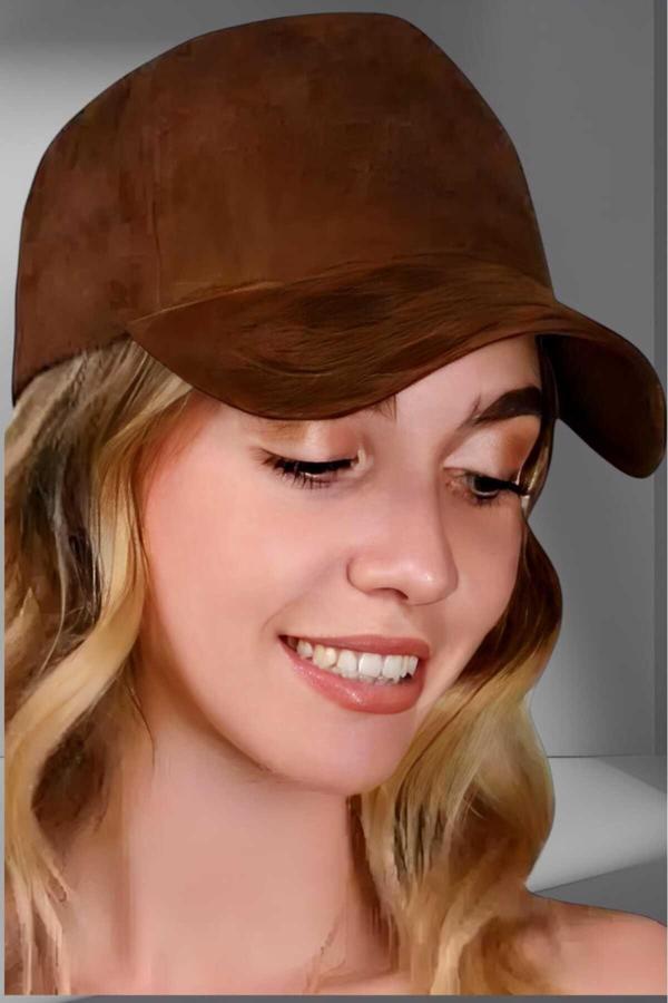 Unisex Süet Ayarlanabilir Beyzbol Kep Şapka - Image 1