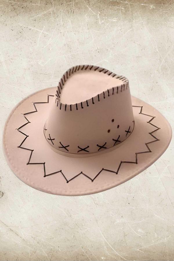 Unisex Süet Kovboy Şapka - Image 1