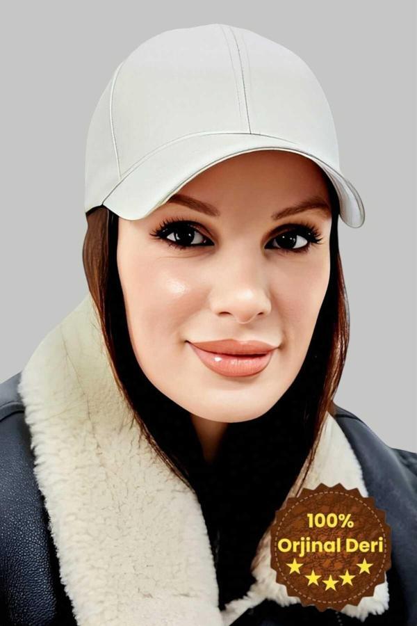 Unisex %100 Deri Arkadan Ayarlanabilir Kep Şapka - Image 1