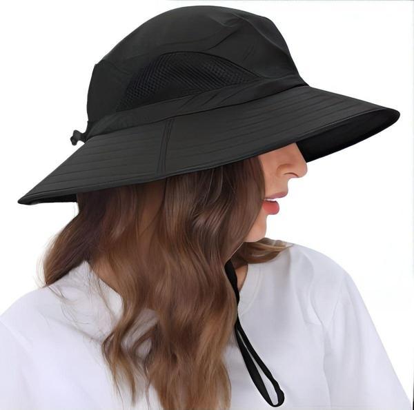 Unisex Yazlık Geniş Kenarlı Maxi Boy Fileli Katlanabilir Safari Outdoor Plaj Şapkası - Image 1