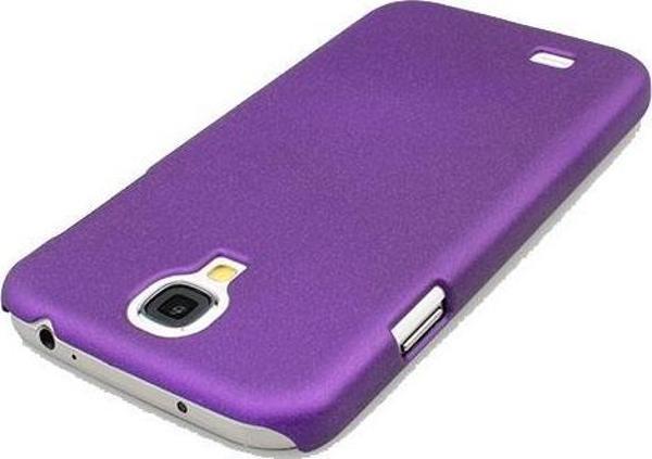 Galaxy S4 i9500 ile Uyumlu Kumlu Sert Kauçuk Kılıf Mor - Image 1