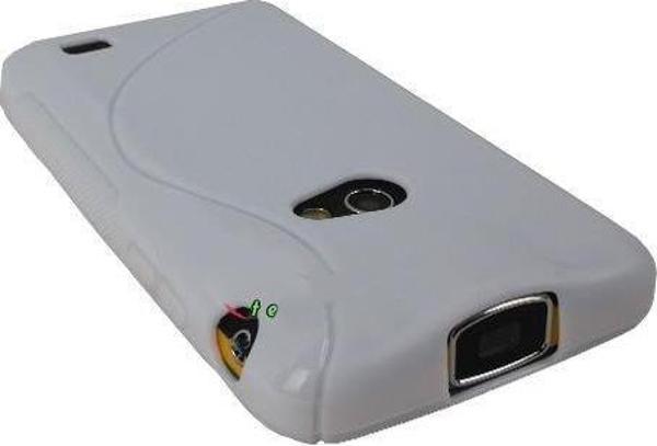 Galaxy Beam i8530 ile Uyumlu S Desenli Şeffaf Silikon Kılıf Beyaz Renk - Image 1