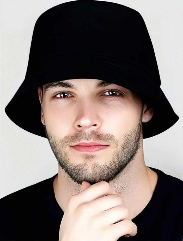 Unisex Uv Korumalı Pamuklu Bucket Şapka - Image 1