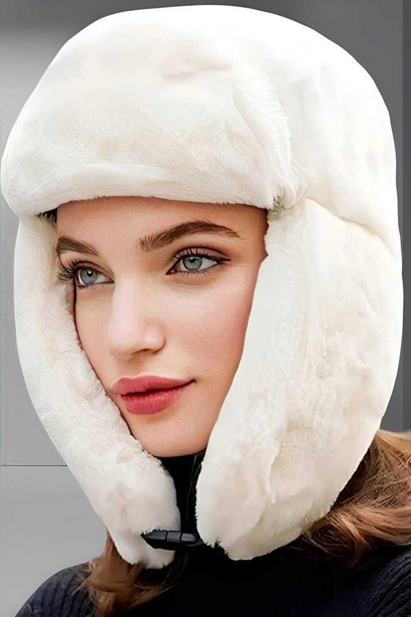 Unisex Peluş Kalpak Pilot Şapka - Image 1