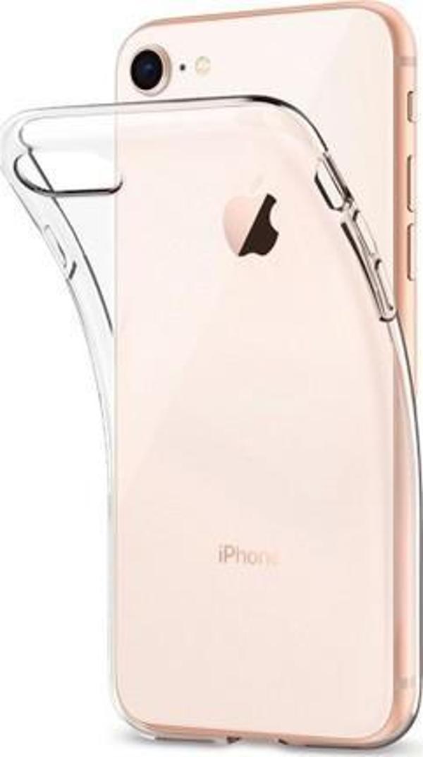 iPhone 7/8 ile Uyumlu Kılıf Ultra Slim Şeffaf Silikon Şeffaf - Image 1