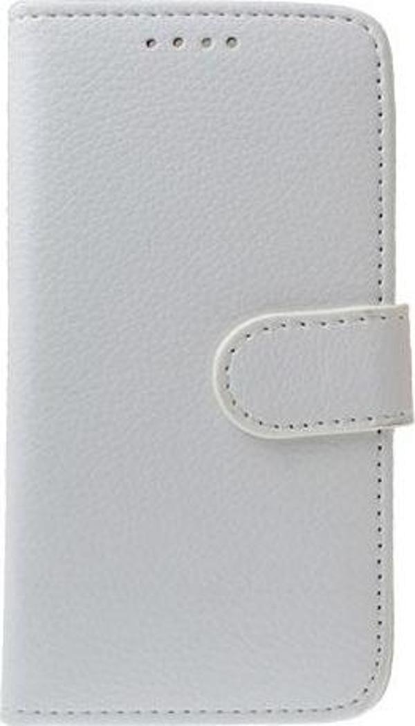 Zenfone 4 ile Uyumlu Cüzdanlı Kapaklı Kılıf Beyaz - Image 1