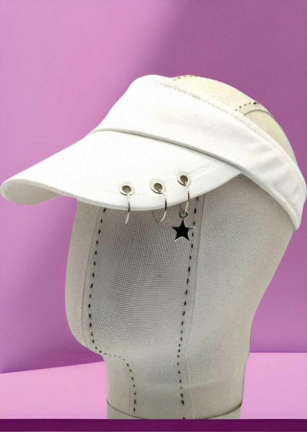 Unisex Ayarlanabilir Yazlık Piercing Vizör Şapka - Image 1