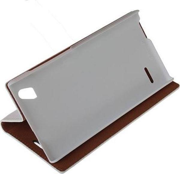 T50 ile Uyumlu Magnum Kartlıklı Standlı Kılıf Beyaz - Image 1