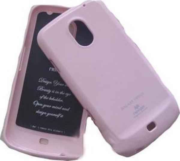 Galaxy Nexus i9250 ile Uyumlu Mercury Parlak Silikon Kılıf Açık Pembe Renk - Image 1