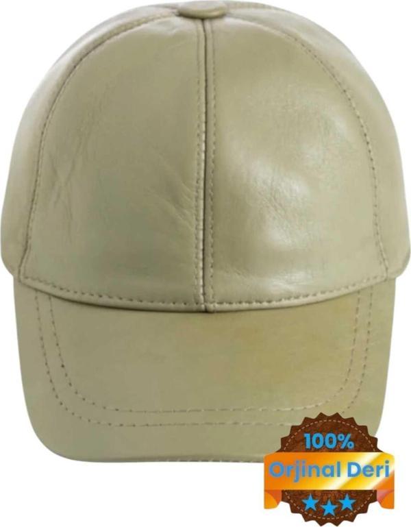 Unisex %100 Deri Arkadan Ayarlanabilir Baseball Kep Şapka - Image 1