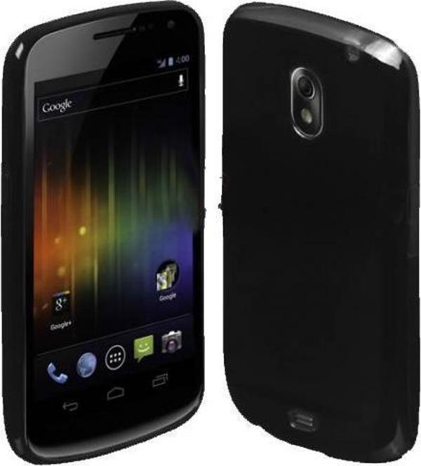 Galaxy Nexus i9250 ile Uyumlu Parlak Silikon Kılıf Siyah Renk - Image 1