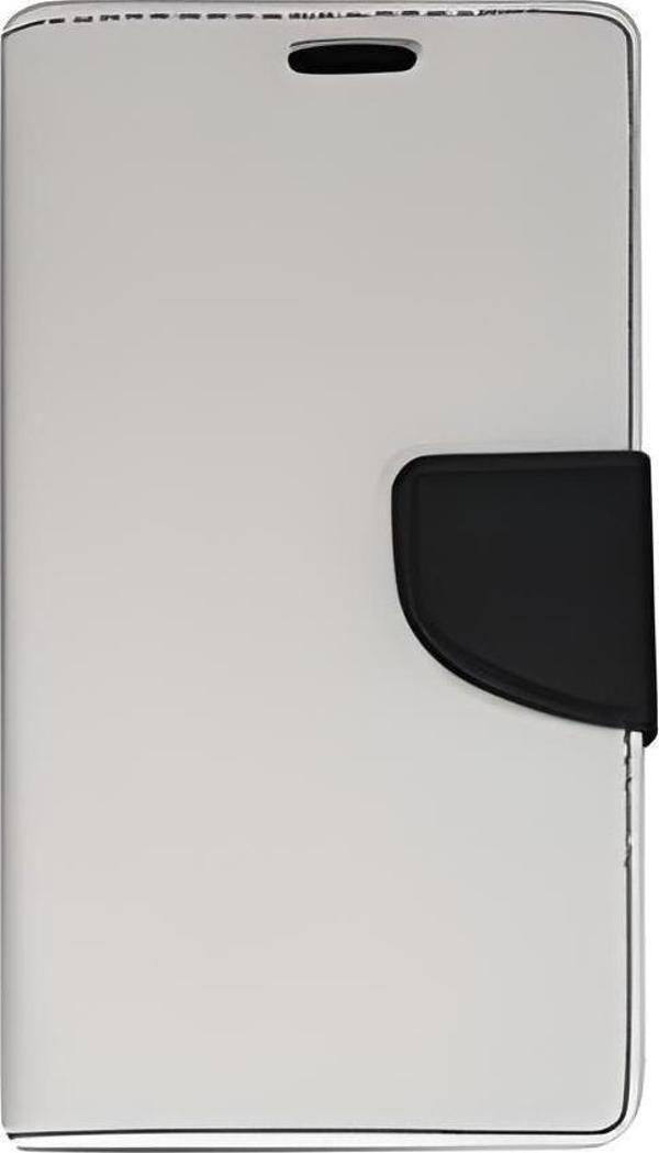Galaxy Grand NEO ile Uyumlu Kapaklı Mıknatıslı Cüzdan Kılıf Beyaz - Image 1