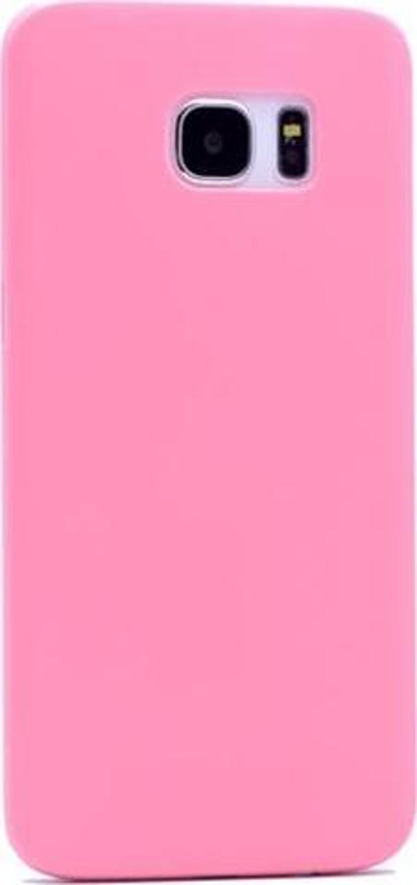 Galaxy S7 Edge ile Uyumlu Slim Cover Pembe - Image 1