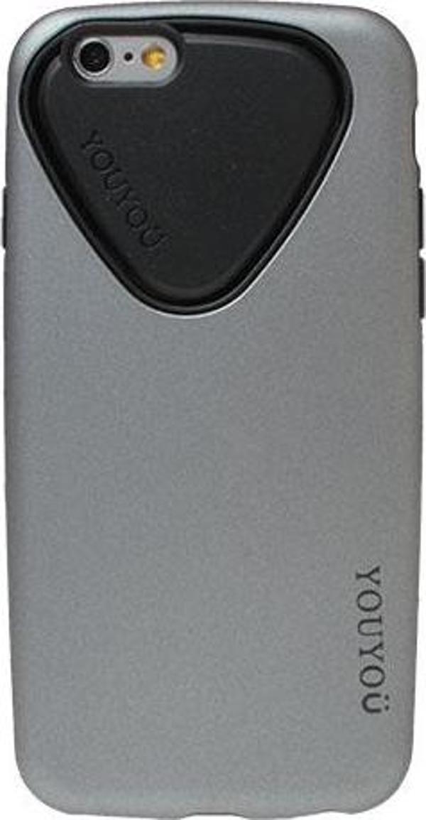 iPhone 6S/6 ile Uyumlu Kılıf Silikonlu Ultra Koruma Gri - Image 1