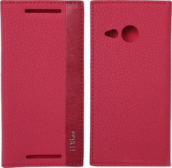 One M8 Mini ile Uyumlu Magnum Serisi Yan Model Kapaklı Kılıf Kırmızı - Image 1
