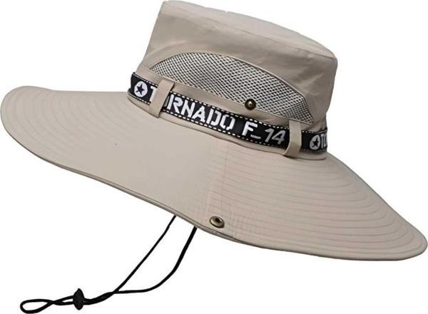 Unisex Yazlık Geniş Kenarlı Fileli Katlanabilir Safari Outdoor Plaj Şapkası - Image 1