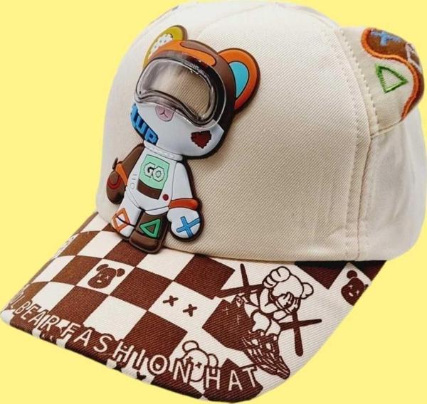 Çocuk 4-8 Yaş Kabartmalı Astronot Desenli Kulaklıklı Şapka - Image 1