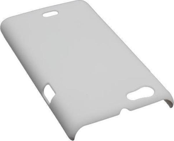 Xperia Miro ile Uyumlu Sert Kauçuk Kılıf Beyaz - Image 1