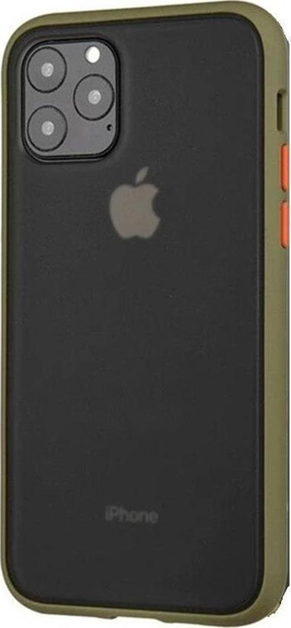 iPhone 12 Pro Max ile Uyumlu Lent Silikon Kılıf (6.7") Haki - Image 1
