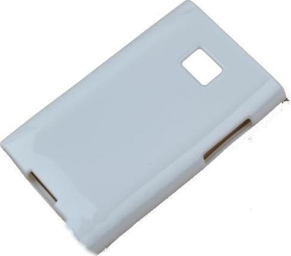 Optimus L3 ile Uyumlu Parlak Silikon Kılıf Beyaz - Image 1