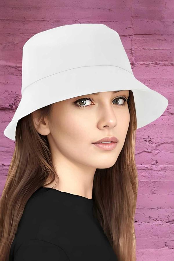 Unisex Uv Korumalı Pamuku Bucket Şapka - Image 1