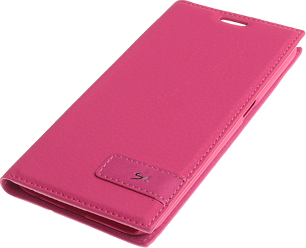 Galaxy S6 ile Uyumlu Kılıf Kapaklı Safir Serisi Pembe - Image 1