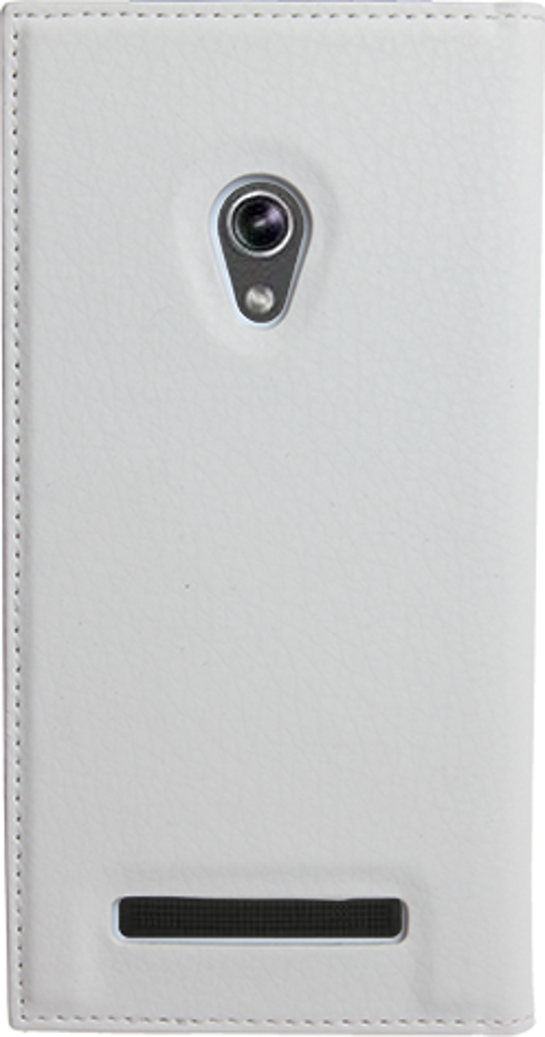 Zenfone 5 ile Uyumlu Kılıf Pencereli Kapaklı Safir Serisi Beyaz - Image 1