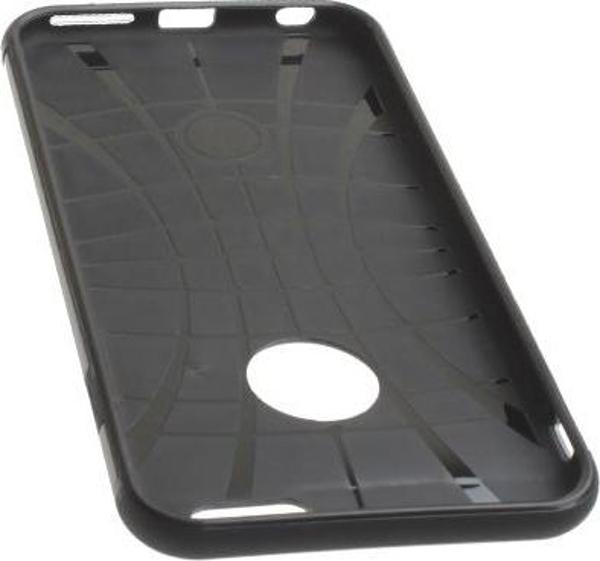 iPhone 6S Plus/6 Plus ile Uyumlu Double Hard Koruma Kılıfı Gun Metal - Image 1