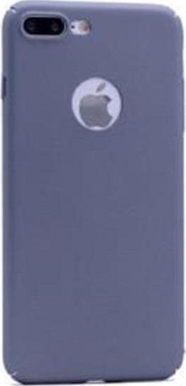 iPhone 7 Plus ile Uyumlu Rubber Sert Kılıf Füme - Image 1