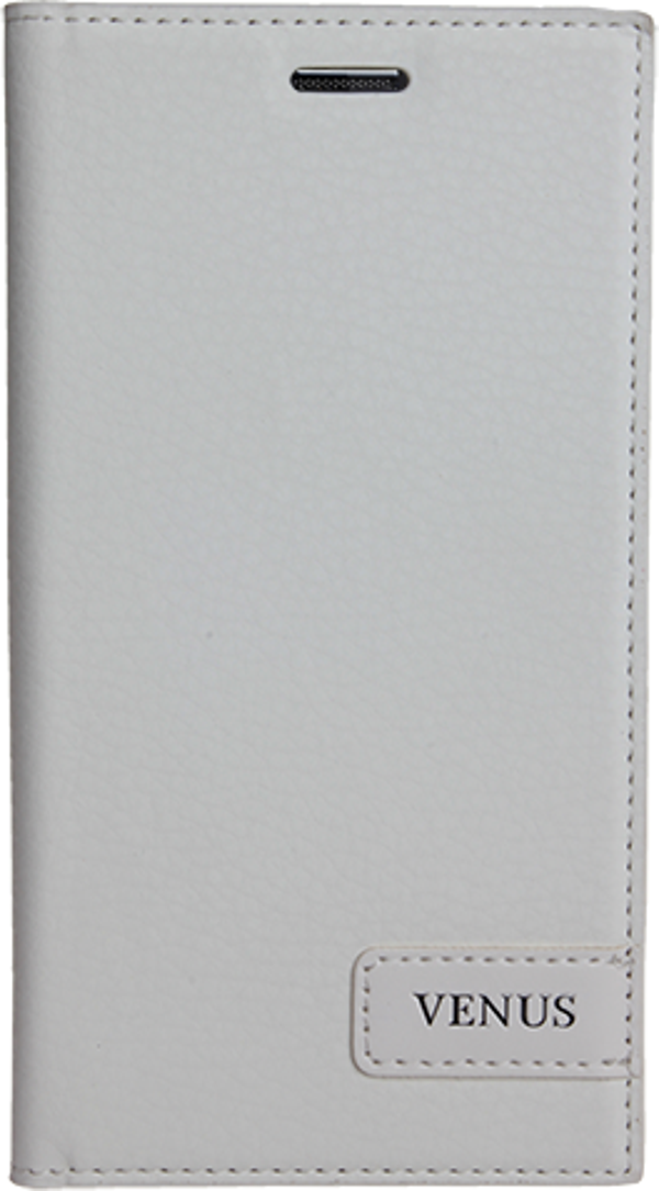 Venus 5V ile Uyumlu Kılıf Yan Model Safir Serisi Beyaz - Image 1