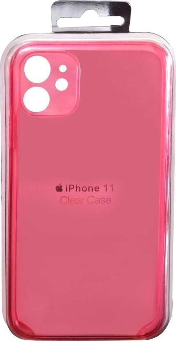 iPhone 11 ile Uyumlu Şeffaf Kılıf Pembe - Image 1