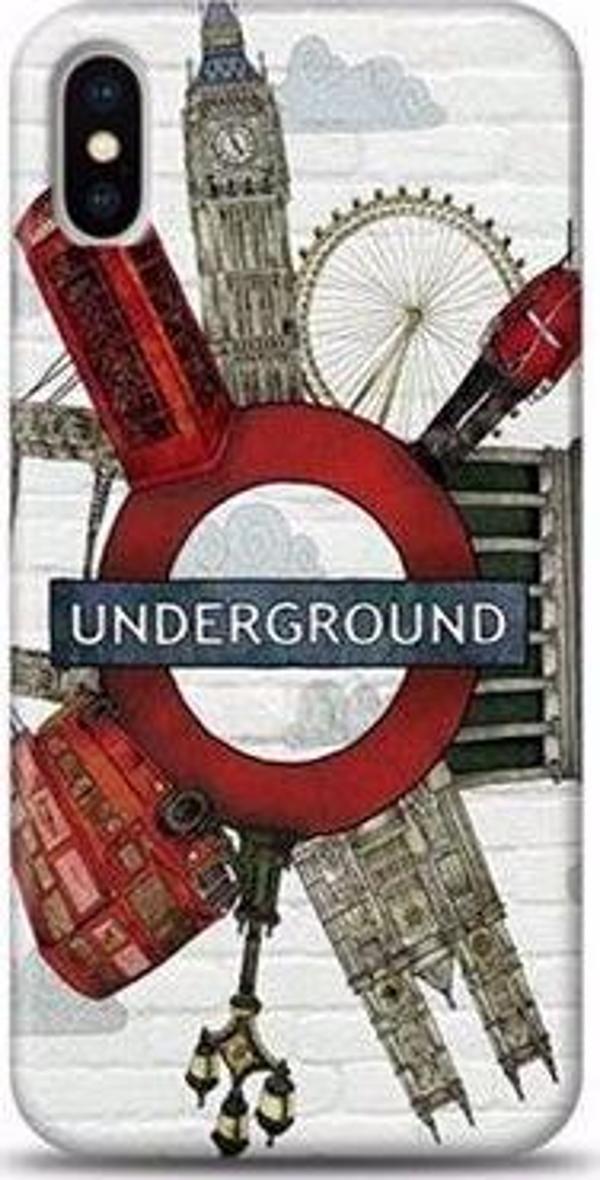 Galaxy S6 Edge ile Uyumlu London Underground Desenli Kılıf - Image 1