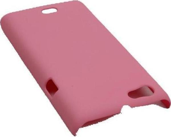 Xperia Miro ile Uyumlu Sert Kauçuk Kılıf Pembe - Image 1