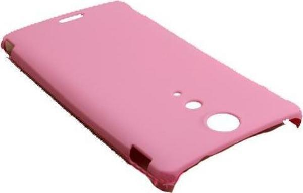 Xperia TX LT29i ile Uyumlu Sert Kauçuk Kılıf Pembe - Image 1