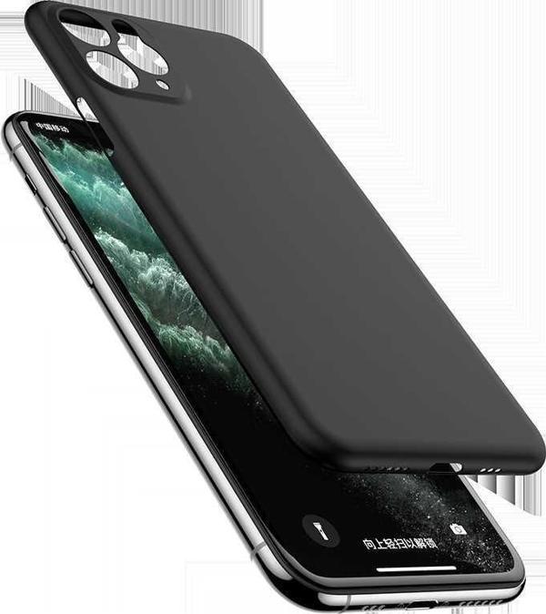 iPhone 11 Pro Max ile Uyumlu Süper Slim Kılıf 0.3 mm Siyah - Image 1