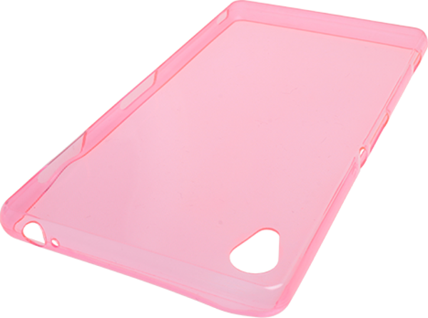 Xperia Z3 ile Uyumlu Kılıf 0.2mm Şeffaf Silikon Pembe - Image 1