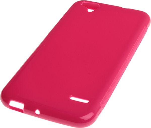T60 ile Uyumlu Kılıf Parlak Silikon Koyu Pembe - Image 1