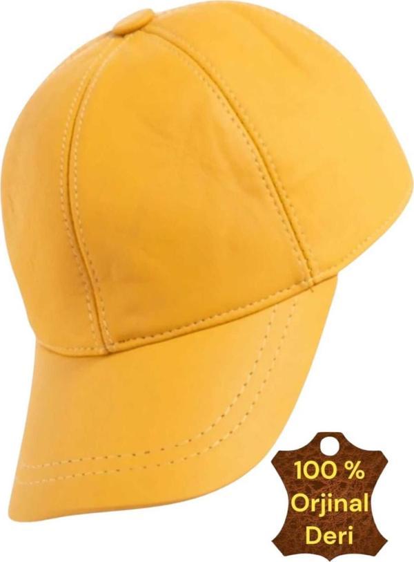 Unisex %100 Deri Arkadan Ayarlanabilir Baseball Kep Şapka - Image 1