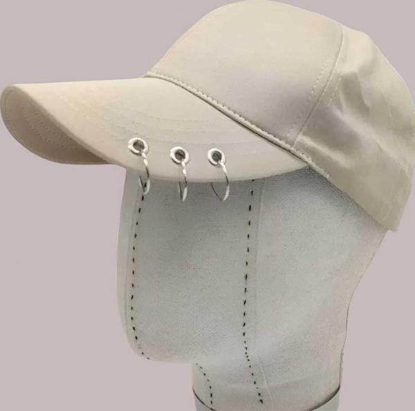 Unisex Arkadan Ayarlanabilir 3 Halka Piercing Şapka Beyzbol Kep Şapka - Image 1